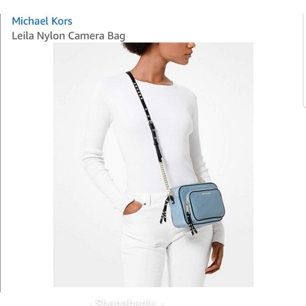 Michael Kors Leila Large Nylon Camera Bag NWOT 💙 - Picture 3 of 10